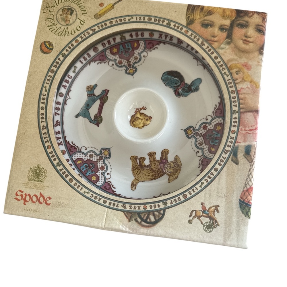 Vintage Edwardian Child Collection Egg Serving Plate by SPODE New In Box